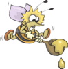 Bee Carrying A Spoon Of Honey Clip Art